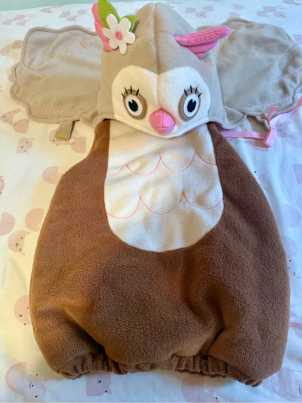 Pottery Barn Kids Brown Pink White Owl Costume